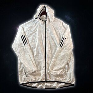 Adidas Full Zip White Lightweight Running/Jogging Active Hoodie Men's Size 2XL
